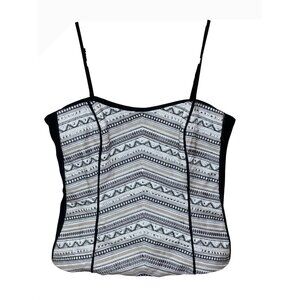 White House Black Market Womens Size 10 Aztec Print Bustier Top Coquette Whimsey